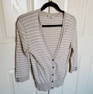 LOFT striped cardigan
